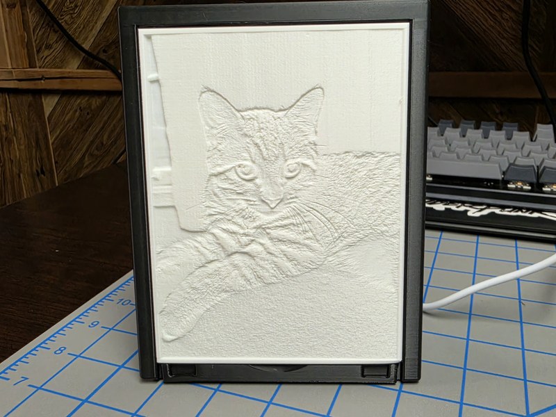 Photo lithophane with the light off